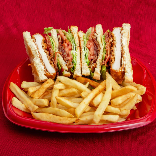Crispy Chicken Club Sandwich.