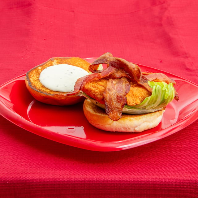 Crispy Chicken BLT Sandwich.