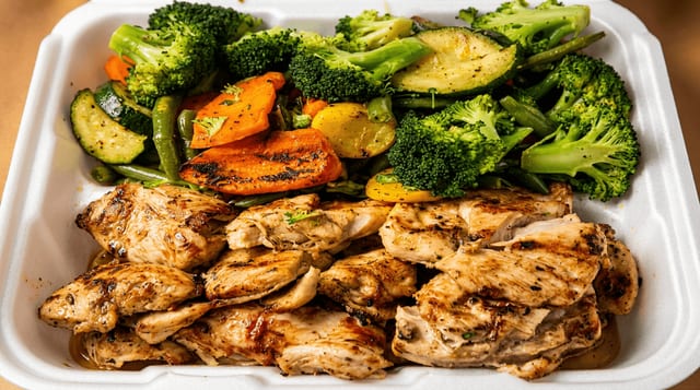 Chicken Kabob Dinner.