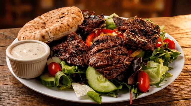 Honey BBQ Steak Tip Salad.