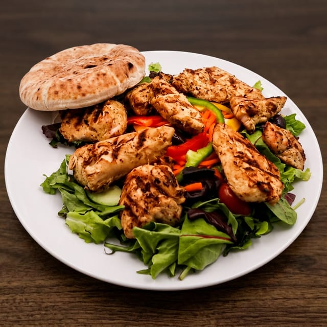 Chicken Kabob Salad.