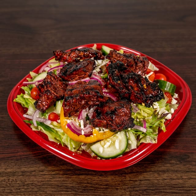 Honey BBQ Steak Tip Rice Bowl.